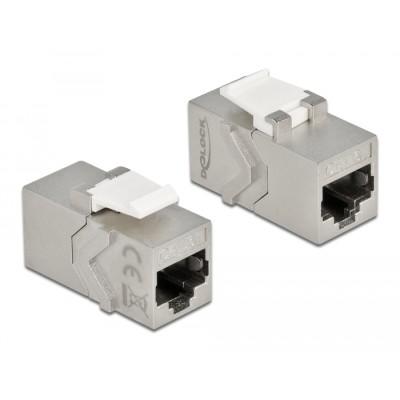 Delock Keystone Module RJ45 jack to RJ45 jack Cat.6A