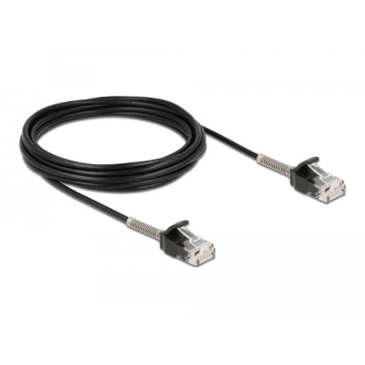 Delock Cable RJ45 plug to RJ45 plug with bend protection Cat.6A 5 m black 2