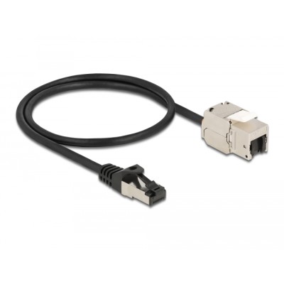 Delock Cable RJ45 plug to Keystone Module RJ45 jack Cat.6A 50 cm black 2
