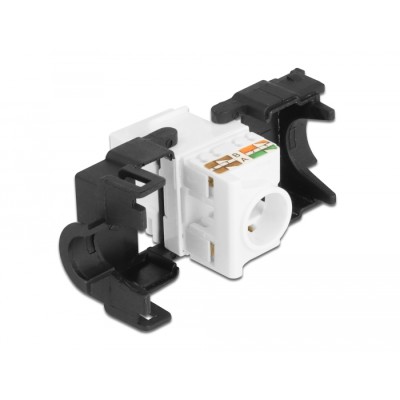 Delock Keystone Module RJ45 jack to LSA Cat.6A 180° toolfree 2