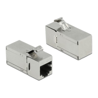 Delock Keystone Module RJ45 jack to RJ45 jack Cat.6A 90° angled 2