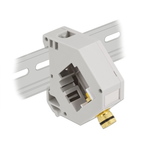 Delock DIN rail Adapter with Keystone binding post to binding post