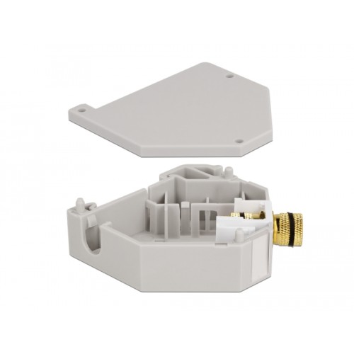 Delock DIN rail Adapter with Keystone binding post to binding post