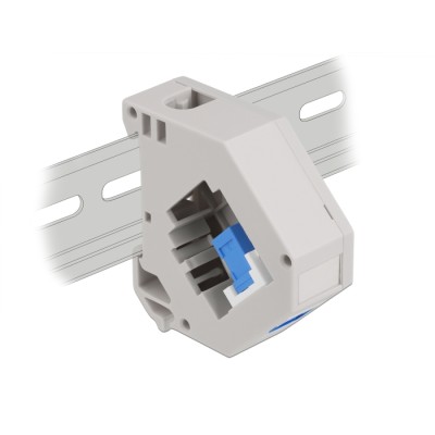 Delock DIN rail Adapter with Keystone SC Simplex female to SC Simplex female blue