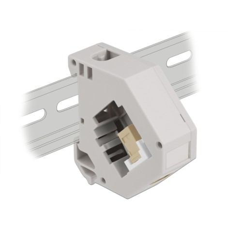 Delock DIN rail Adapter with Keystone SC Simplex female to SC Simplex female beige