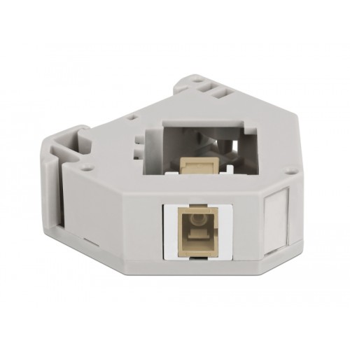 Delock DIN rail Adapter with Keystone SC Simplex female to SC Simplex female beige