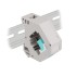 Delock DIN rail Adapter with Keystone SC Simplex female to SC Simplex female aqua