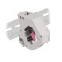 Delock DIN rail Adapter with Keystone SC Simplex female to SC Simplex female violet