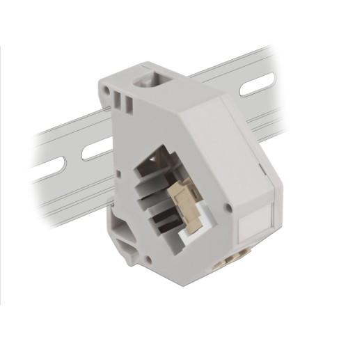 Delock DIN rail Adapter with Keystone LC Duplex female to LC Duplex female beige