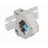 Delock DIN rail Adapter with Keystone LC Duplex female to LC Duplex female aqua