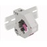 Delock DIN rail Adapter with Keystone LC Duplex female to LC Duplex female violet