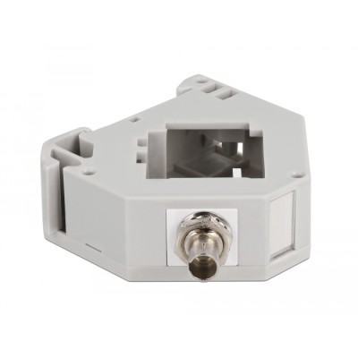 Delock DIN rail Adapter with Keystone ST Simplex female to ST Simplex female 2