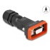 Delock D-Sub 9 pin female with housing IP67 waterproof