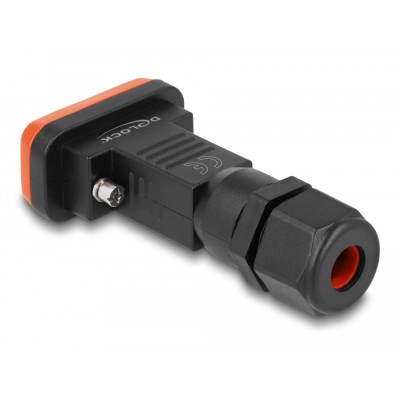 Delock D-Sub 9 pin female with housing IP67 waterproof 2