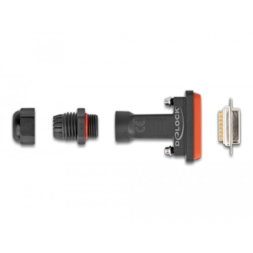 Delock D-Sub 15 pin female with housing IP67 waterproof