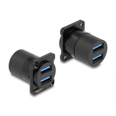 Delock D-Type Module USB 3.2 Gen 1 Type-A 2 x female to 2 x female
