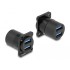 Delock D-Type Module USB 3.2 Gen 1 Type-A 2 x female to 2 x female