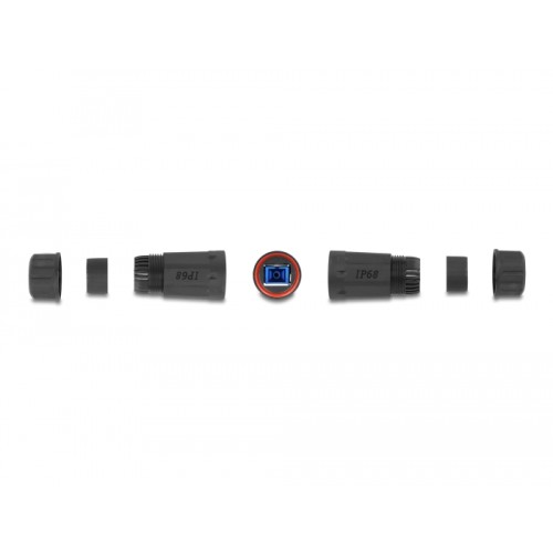 Delock Optical Fiber Cable Connector SC Simplex female to SC Simplex female UPC waterproof