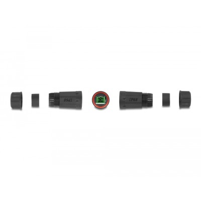 Delock Optical Fiber Cable Connector SC Simplex female to SC Simplex female APC waterproof 2