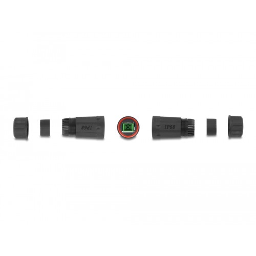Delock Optical Fiber Cable Connector SC Simplex female to SC Simplex female APC waterproof