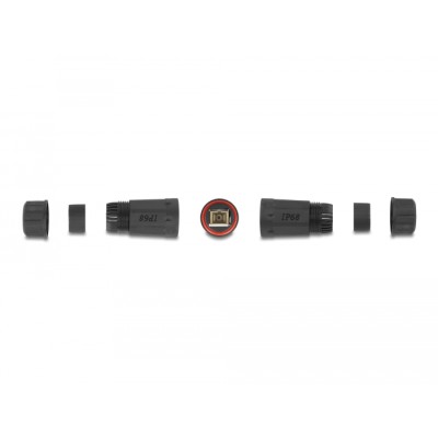 Delock Optical Fiber Cable Connector SC Simplex female to SC Simplex female OM1/OM2 waterproof 2