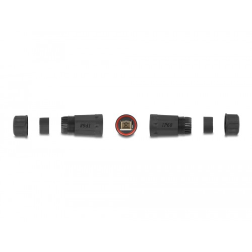 Delock Optical Fiber Cable Connector SC Simplex female to SC Simplex female OM1/OM2 waterproof