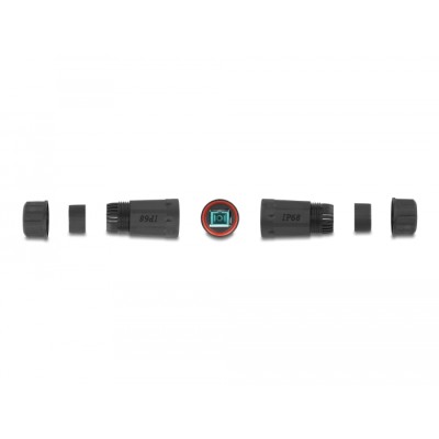 Delock Optical Fiber Cable Connector SC Simplex female to SC Simplex female OM3 waterproof 2