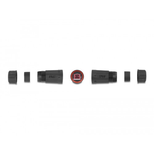 Delock Optical Fiber Cable Connector SC Simplex female to SC Simplex female OM4 waterproof
