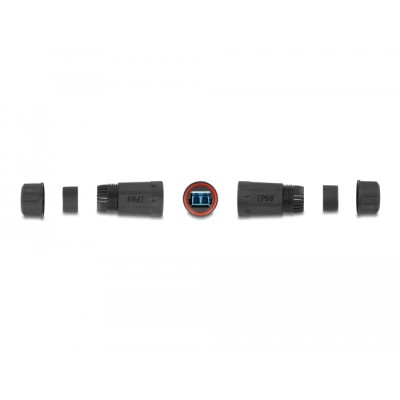 Delock Optical Fiber Cable Connector LC Duplex female to LC Duplex female UPC waterproof 2