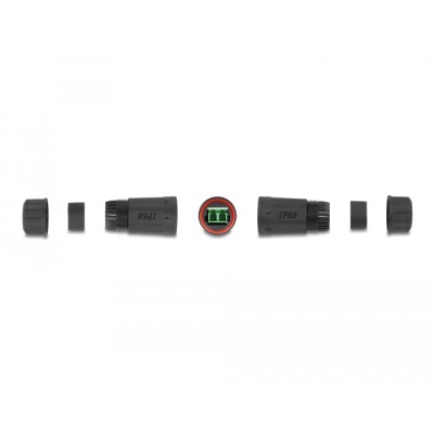 Delock Optical Fiber Cable Connector LC Duplex female to LC Duplex female APC waterproof 2