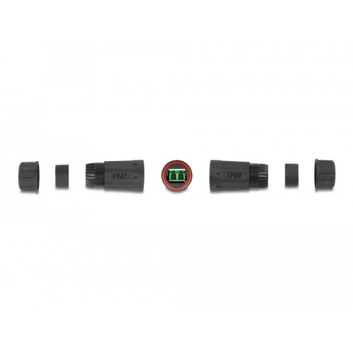 Delock Optical Fiber Cable Connector LC Duplex female to LC Duplex female APC waterproof