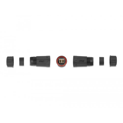 Delock Optical Fiber Cable Connector LC Duplex female to LC Duplex female OM1/OM2 waterproof