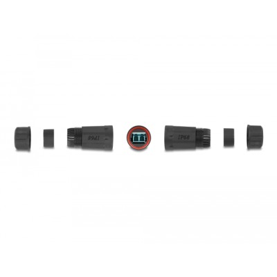 Delock Optical Fiber Cable Connector LC Duplex female to LC Duplex female OM3 waterproof 2