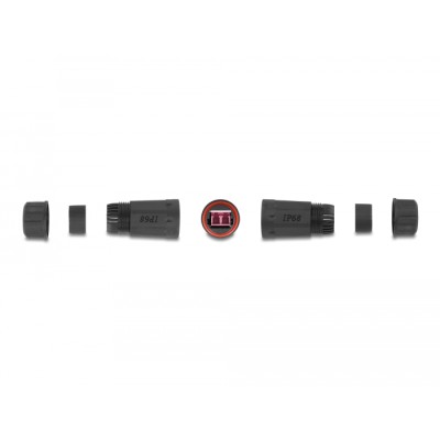 Delock Optical Fiber Cable Connector LC Duplex female to LC Duplex female OM4 waterproof 2