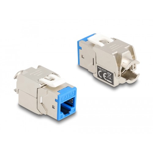 Delock Keystone Modul RJ45 jack to LSA Cat.6A toolfree assorted colours set 8 pieces