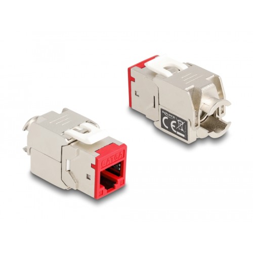 Delock Keystone Modul RJ45 jack to LSA Cat.6A toolfree assorted colours set 8 pieces