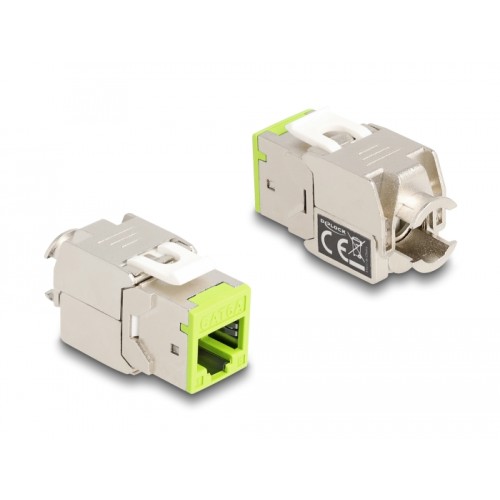 Delock Keystone Modul RJ45 jack to LSA Cat.6A toolfree assorted colours set 8 pieces