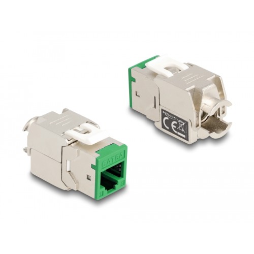 Delock Keystone Modul RJ45 jack to LSA Cat.6A toolfree assorted colours set 8 pieces