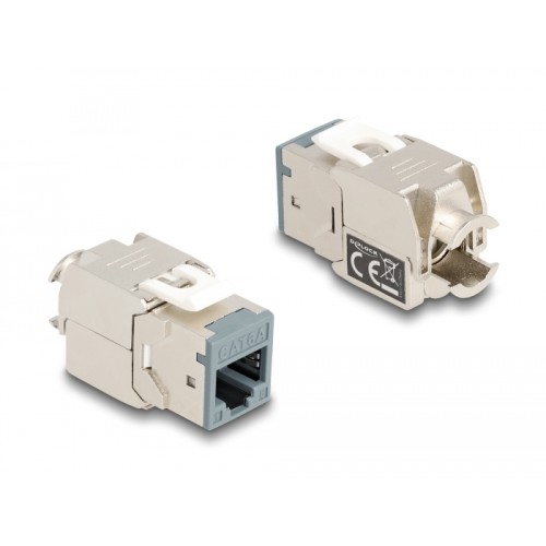 Delock Keystone Modul RJ45 jack to LSA Cat.6A toolfree assorted colours set 8 pieces