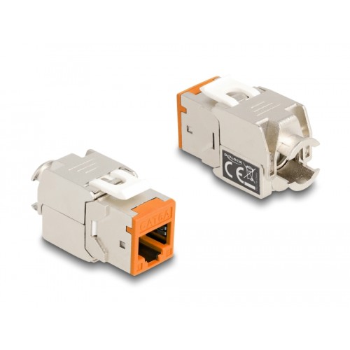 Delock Keystone Modul RJ45 jack to LSA Cat.6A toolfree assorted colours set 8 pieces