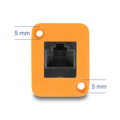 Delock D-Type Module RJ45 jack to jack orange 2