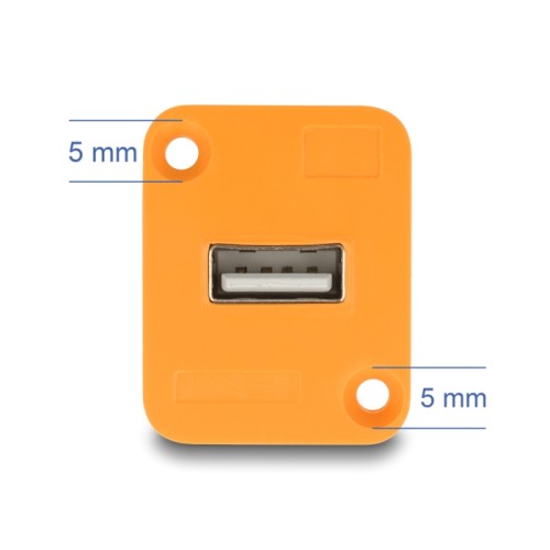 Delock D-Type Module USB 2.0 Type-A female to female orange