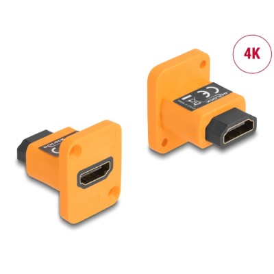 Delock D-Type Module HDMI-A female to female 4K orange