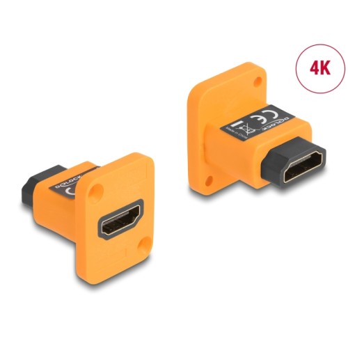 Delock D-Type Module HDMI-A female to female 4K orange