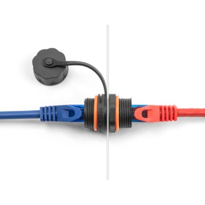 Delock Cable Connector RJ45 jack to RJ45 jack Cat.6A with M20 thread and protective cap IP68 dust and waterproof 2