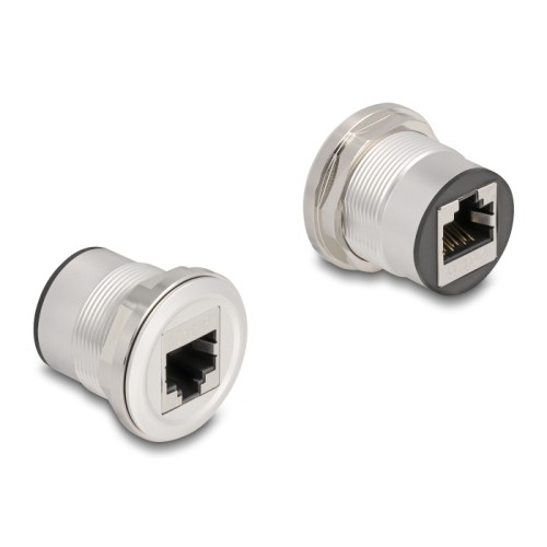 Delock RJ45 built-in jack coupler Cat.6 STP aluminium