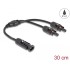 Delock DL4 Solar Splitter Cable 1 x male to 2 x female 30 cm black