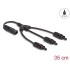 Delock DL4 Solar Splitter Cable 1 x male to 3 x female 35 cm black