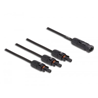 Delock DL4 Solar Splitter Cable 1 x male to 3 x female 35 cm black 2