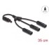 Delock DL4 Solar Splitter Cable 1 x female to 3 x male 35 cm black